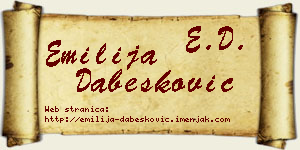 Emilija Dabesković vizit kartica
